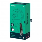 Черный анальный вибратор Hot Passion с функцией нагрева - Satisfyer - в Бердске купить с доставкой