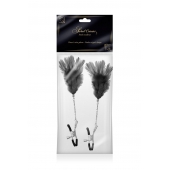 Зажимы для сосков с черными перьями Sweet Caress Feather Nipple Clumps - Sweet Caress - купить с доставкой в Бердске