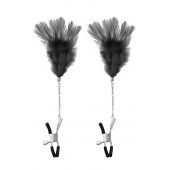 Зажимы для сосков с черными перьями Sweet Caress Feather Nipple Clumps - Sweet Caress - купить с доставкой в Бердске