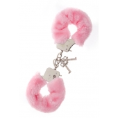 Металлические наручники с розовой меховой опушкой METAL HANDCUFF WITH PLUSH PINK - Dream Toys - купить с доставкой в Бердске