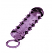 Закрытая фиолетовая насадка с пупырышками SAMURAI PENIS SLEEVE PURPLE - 14,5 см. - NMC - в Бердске купить с доставкой