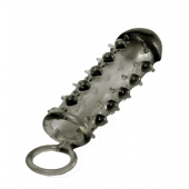 Дымчатая стимулирующая насадка с закрытой головкой SAMURAI PENIS SLEEVE BLACK - 14,5 см. - NMC - в Бердске купить с доставкой
