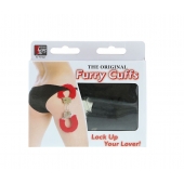 Металлические наручники с чёрной меховой опушкой - Dream Toys - купить с доставкой в Бердске
