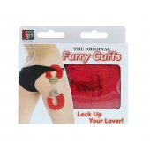 Металлические наручники с красной меховой опушкой METAL HANDCUFF WITH PLUSH RED - Dream Toys - купить с доставкой в Бердске