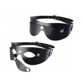 Черная кожаная маска  Новичок - Sitabella - купить с доставкой в Бердске