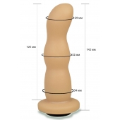 Телесная рельефная насадка Harness - 14,2 см. - LOVETOY (А-Полимер) - купить с доставкой в Бердске