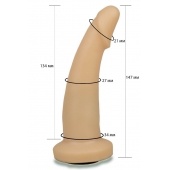 Телесная гладкая насадка Harness - 14,7 см. - LOVETOY (А-Полимер) - купить с доставкой в Бердске