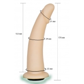 Телесная гладкая насадка-фаллоимитатор Harness - 17 см. - LOVETOY (А-Полимер) - купить с доставкой в Бердске