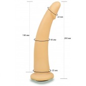 Телесная гладкая насадка-фаллоимитатор Harness - 20 см. - LOVETOY (А-Полимер) - купить с доставкой в Бердске