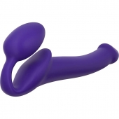 Фиолетовый безремневой страпон Silicone Bendable Strap-On - size M - Strap-on-me - купить с доставкой в Бердске