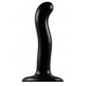 Черный фаллоимитатор-насадка Strap-On-Me P G spot Dildo size S - 16,4 см. - Strap-on-me - купить с доставкой в Бердске
