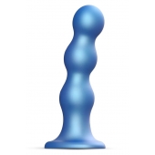 Голубая насадка Strap-On-Me Dildo Plug Balls size L - Strap-on-me - купить с доставкой в Бердске