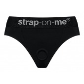 Черные трусики для насадок Heroine Lingerie Harness - size S - Strap-on-me - купить с доставкой в Бердске