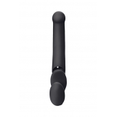 Черный безремневой вибрострапон Silicone Bendable Strap-On - size XL - Strap-on-me - купить с доставкой в Бердске
