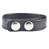 Кольцо на пенис SNAP COCK RING из искусственной кожи на клепках - BlueLine - в Бердске купить с доставкой