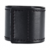Хомут-утяжка для мошонки из искусственной кожи на липучке VELCRO BALL STRETCHER- 4 см. - BlueLine - в Бердске купить с доставкой