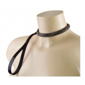 Эффектный сверкающий ошейник с поводком  Гламур - Sitabella - купить с доставкой в Бердске