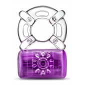Фиолетовое эрекционное виброкольцо One Night Stand Vibrating C-Ring - Blush Novelties - в Бердске купить с доставкой