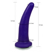 Фиолетовая гладкая изогнутая насадка-плаг - 13,3 см. - LOVETOY (А-Полимер) - купить с доставкой в Бердске