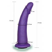 Фиолетовая гладкая изогнутая насадка-плаг - 17 см. - LOVETOY (А-Полимер) - купить с доставкой в Бердске