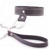 Узкий однослойный ошейник с поводком - Crazy Handmade - купить с доставкой в Бердске