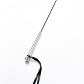 Черный кожаный стек с гладкой ручкой - 55 см. - Crazy Handmade - купить с доставкой в Бердске