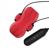 Красный тугой мастурбатор с вибропулями  и пультом - S-HANDE - в Бердске купить с доставкой