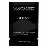 Крем для массажа и мастурбации Wicked Stroking and Massage Creme - 3 мл. - Wicked - купить с доставкой в Бердске