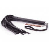 Черная кожаная плеть  Индиго  - 50 см. - Crazy Handmade - купить с доставкой в Бердске