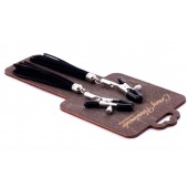 Зажимы на соски с черными замшевыми кисточками - Crazy Handmade - купить с доставкой в Бердске