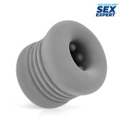 Серый эластичный мини-мастурбатор - Sex Expert - в Бердске купить с доставкой