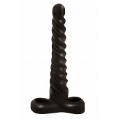 Закрученный спиралью плаг чёрного цвета - 15 см. - LOVETOY (А-Полимер)