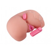 Вагина из кибер-кожи с выносным пультом управления вибрацией - LOVETOY (А-Полимер) - в Бердске купить с доставкой