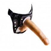 Фаллоимитатор телесного цвета на трусиках с плугом - 16,5 см. - LOVETOY (А-Полимер) - купить с доставкой в Бердске