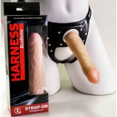 Телесная насадка-фаллос на трусиках с плугом - 16,5 см. - LOVETOY (А-Полимер) - купить с доставкой в Бердске