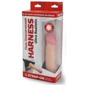 Страпон Harness из двух предметов: регулируемые трусики и насадка-фаллос - 17,5 см. - LOVETOY (А-Полимер) - купить с доставкой в Бердске