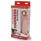 Реалистичный страпон Harness из трусиков и насадки-фаллоса - 18,5 см. - LOVETOY (А-Полимер) - купить с доставкой в Бердске