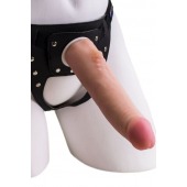 Реалистичный страпон Harness из трусиков и насадки-фаллоса - 18,5 см. - LOVETOY (А-Полимер) - купить с доставкой в Бердске