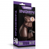Женский темнокожий страпон Easy Strapon Set 7 Inch - 18 см. - Lovetoy - купить с доставкой в Бердске