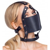 Черный намордник с кляпом-шаром Head Harness With A Gag - Orion - купить с доставкой в Бердске