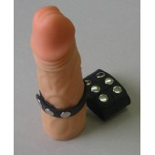 Чёрный поводок на пенис из натуральной кожи - Sitabella - купить с доставкой в Бердске