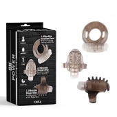 Набор из 3 дымчатых эрекционных колец с вибрацией Teasers Ring Kit - Chisa - в Бердске купить с доставкой