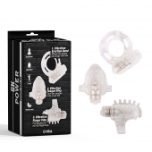 Набор из 3 прозрачных эрекционных колец с вибрацией Teasers Ring Kit - Chisa - в Бердске купить с доставкой