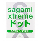 Презерватив Sagami Xtreme Type-E с точками - 1 шт. - Sagami - купить с доставкой в Бердске