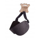 Чёрная широкая кожаная маска на глаза - Sitabella - купить с доставкой в Бердске