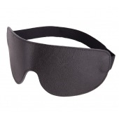Чёрная широкая кожаная маска на глаза - Sitabella - купить с доставкой в Бердске