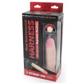 Страпон телесного цвета с регулируемыми трусиками - 15,7 см. - LOVETOY (А-Полимер) - купить с доставкой в Бердске