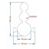 Силиконовый кляп-ёлочка на кожаных ремешках - Sitabella - купить с доставкой в Бердске