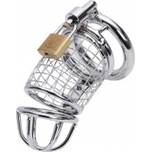 Серебристый сетчатый пояс верности с замочком - Notabu - купить с доставкой в Бердске