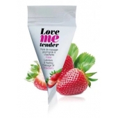 Съедобное согревающее массажное масло Love Me Tender Strawberry с ароматом клубники - 10 мл. - Love to Love - купить с доставкой в Бердске